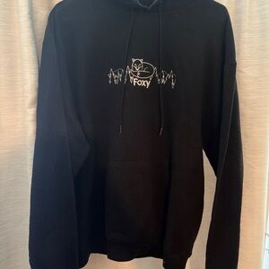 Foxy Black Logo Hoodie Sweater - Men's Casual Pullover